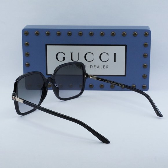 Gucci GG1449S 001 Square Sunglasses - Black/Grey Gradient